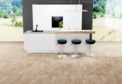 Küche mit Insel Alpine weiß